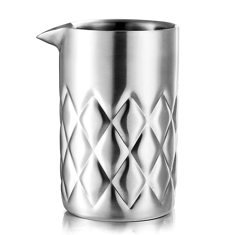 BARMAID BARWARE Cocktail-Mischglas Rührdose aus Edelstahl und Glas, silber, 580 ml - Bild 2