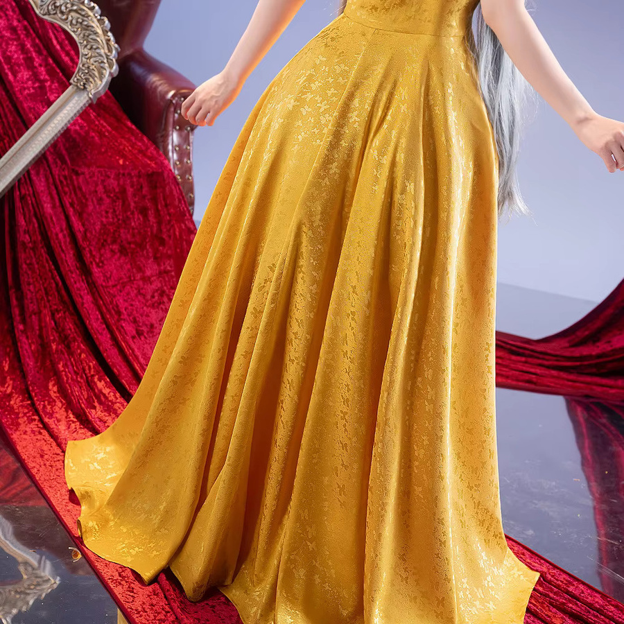Wecos Cosplay-Kostüm Wecos Damen Süßes gelbes Kleid, Gelb - Bild 2
