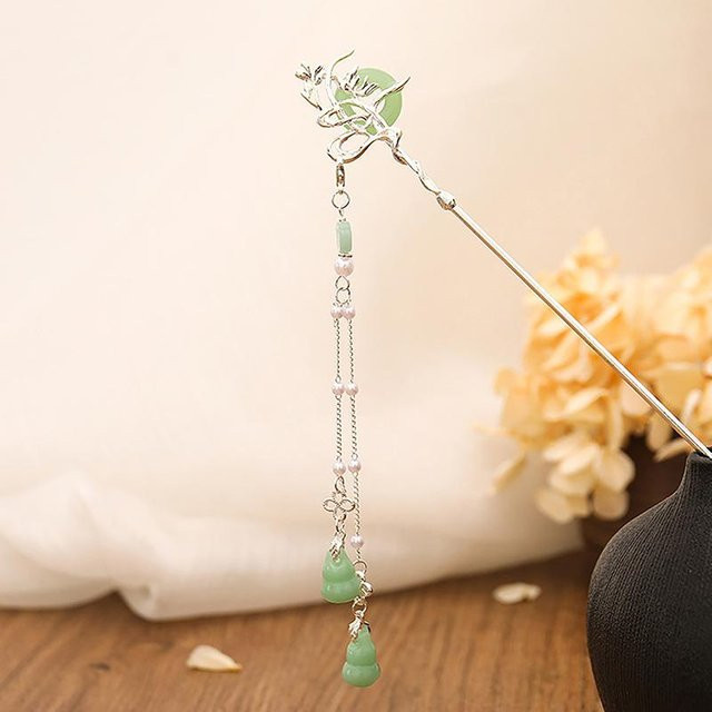Chinese FLY Haarnadel, Blume Form, Mond Perle, Fransen, Damen - Bild 1