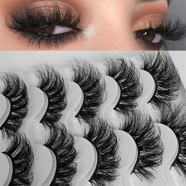 Künstliche Wimpern, 5 Paar, Black, Natürlich, 8D-Volumen - Bild 1