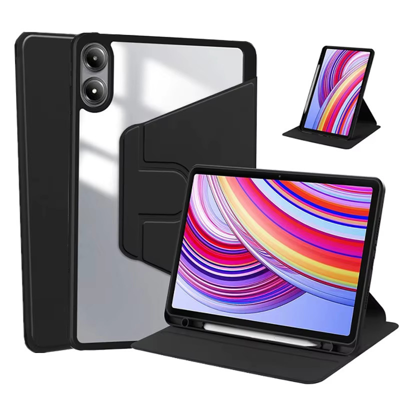 Xiaomi Magnetische Smart Case für Redmi Pad Pro 12,1 Zoll 2024 mit rotierendem Ständer und Stiftschlitz in Schwarz - Bild 6