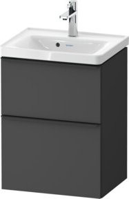Duravit Waschtischunterschrank D-Neo Wandhängend, Schwarz/Grau, B/T/H: 48,4 x 37,2 x 62,5 cm - Bild 1