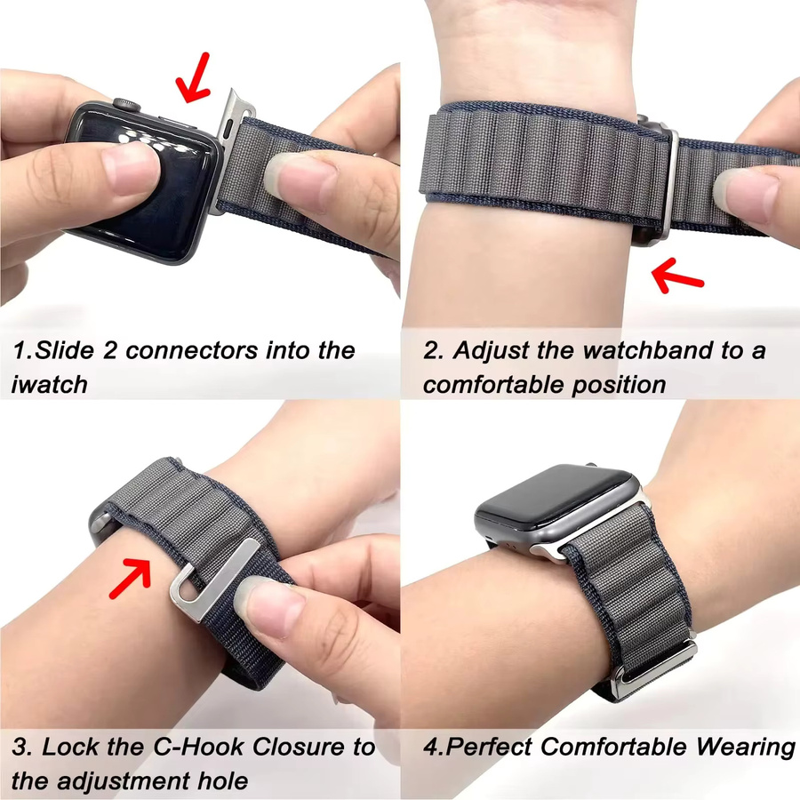 NEY Alpine Loop Armband für Apple Watch, Nylon, Unisex - Bild 3