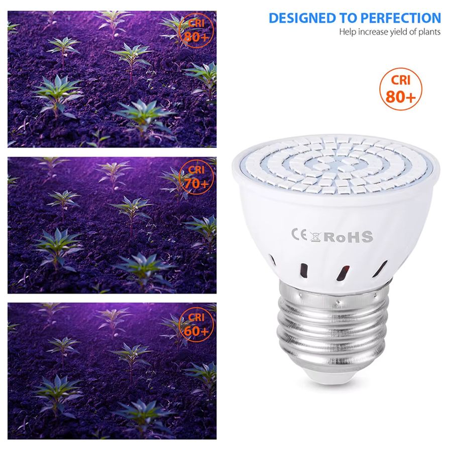 9W Vollspektrum LED Wachstumsleuchte E27 für Zimmerpflanzen und Gewächshäuser - Bild 4