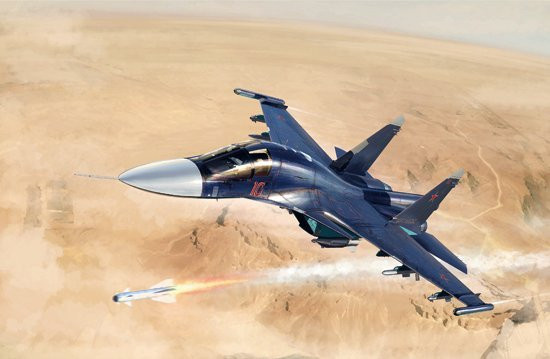 Trumpeter Russian Su-34 Fullback Fighter-Bomber, Modell, 1:72, Blau - Bild 1