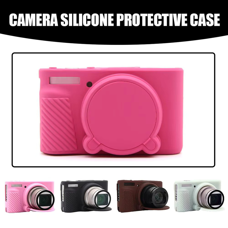 Silikon-Schutzhülle für Canon SX740 HS / SX730 HS in Pink – stoßdämpfende und kratzfeste Abdeckung mit vollständigem Tastenzugriff - Bild 2