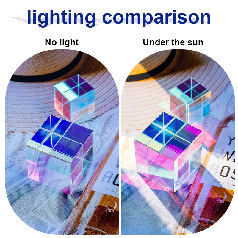 SMI Fine Mini K9 Kristall Würfel aus Glas in Transparent für RGB Dispersion Prisma und DIY Dekoration - Bild 6