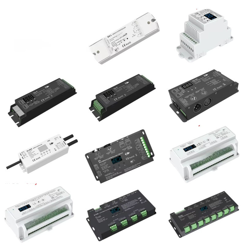 Skydance DMX Decoder für LED Strip Lights mit RF Control und DIN-Rail Montage, PWM Dimmer für D4, D4-E, D4-P, D4-XE, D5, D12, D24 und D12A Modelle - Bild 2