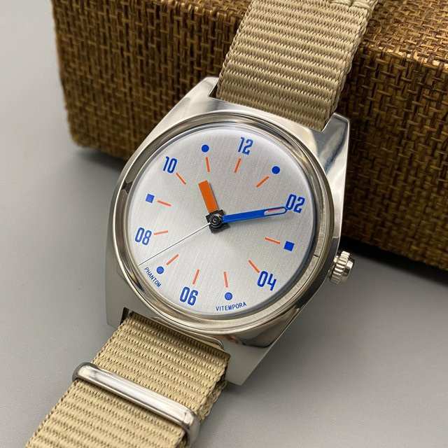 HEIMDALLR Armbanduhr, Handaufzug, Edelstahl, Silber, Textil/NATO, Herren - Bild 1