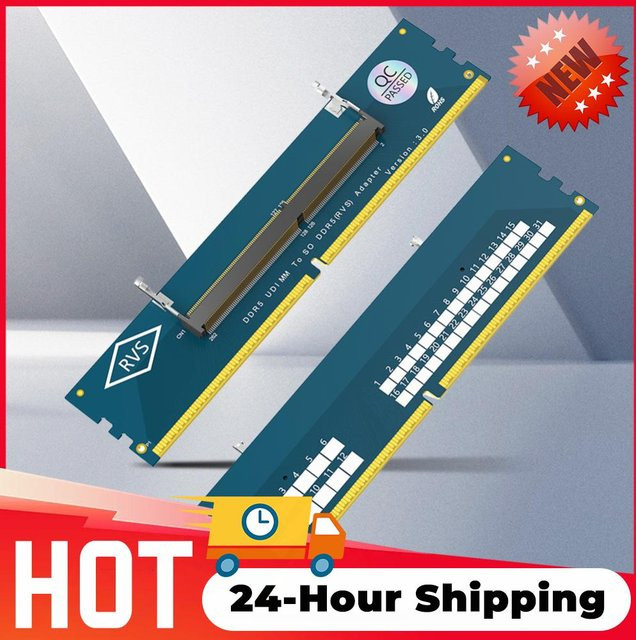 APWIKOGER DDR5 RAM Adapter Karte von Laptop SO-DIMM zu Desktop PC DIMM - Bild 1