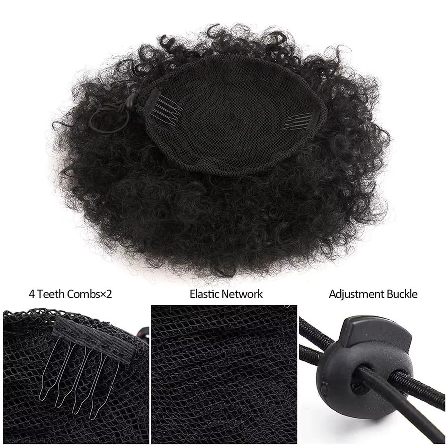 Alana beauty Afro Kinky Curly Synthetische Pferdeschwanzverlängerung, Damen - Bild 4