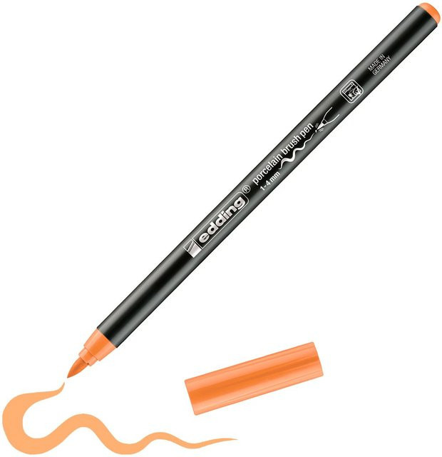 edding 4200 Porzellan-Brushpen in Apricot Nude/Orange - Bild 1