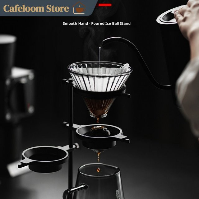 MHW-3Bomber Smooth Pour Over Chilling Ball Stand aus Aluminiumlegierung in Silber, verstellbarer Kaffeefilterhalter und Tassenhalter - Bild 1