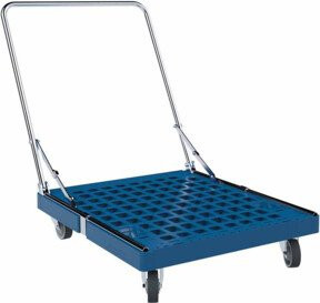 HMH Rollplatte ME Cr 3 in Blau mit klappbarem Schiebebügel, B/T: 72,4 x 81,5 cm, Durchmesser: 100 mm - Bild 1