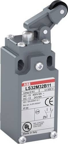 ABB LS32M32B11 Positionsschalter 10A mit Kuppenstößel in Grau IP66 aus Zinklegierung - Bild 1