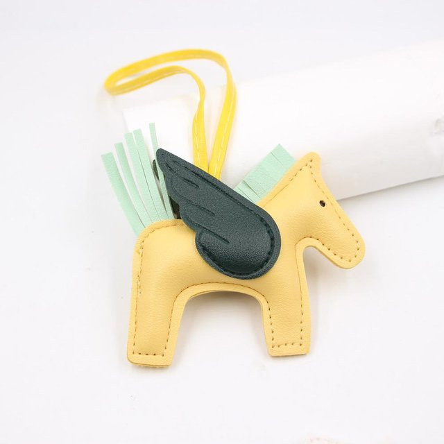 Anhänger Wing Pony Bag, Leder, Gelb, Unisex - Bild 1