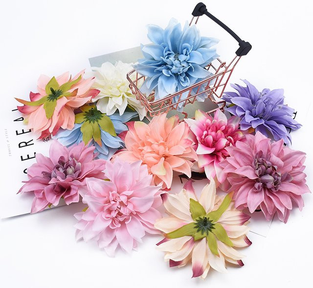 TTCY Dekorative künstliche Blumen in Multicolor für DIY-Geschenkboxen, Scrapbooking und Hochzeiten, 50 Stück - Bild 1