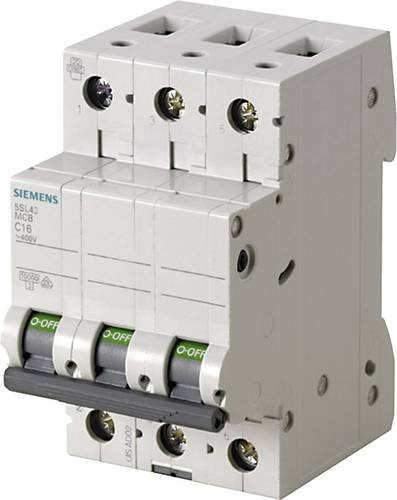 Siemens Leitungsschutzschalter 5SL4363-8 3-polig 63A 400V grau - Bild 1