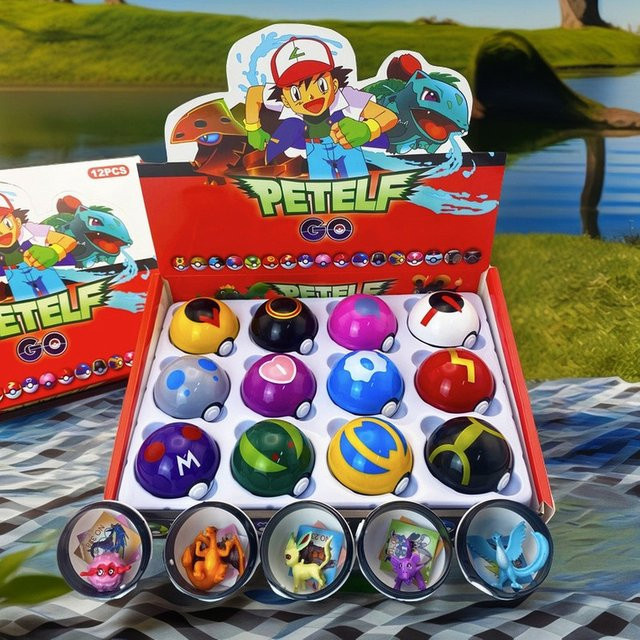 Bandai Pokémon Pokeball Blind Box Mini-Figuren, 12-teiliges Set - Bild 1