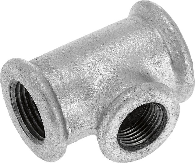 LUX-TOOLS T-Stück aus Messing in Gunmetal, 1/2 Zoll x 3/8 Zoll - Bild 1