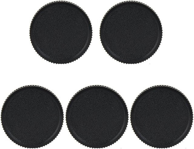 5er Set Leica Objektivdeckel für L39 und M39 Kameras, Schwarz, 39mm Schraubmontage - Bild 1