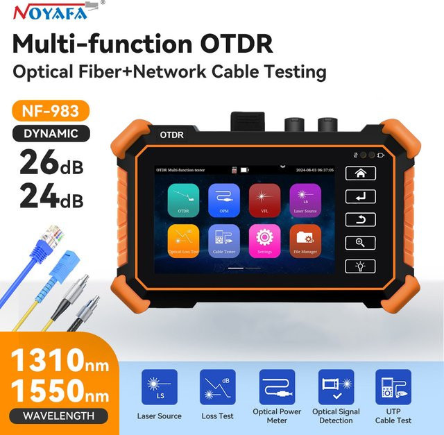 NOYAFA NF-983(MOT-31) Multifunktions-OTDR Glasfaser-Netzwerkkabel-Tester mit PING-Test, IP-Scan, RJ45 TDR-Test, LLLDP und PPPOE - Bild 1
