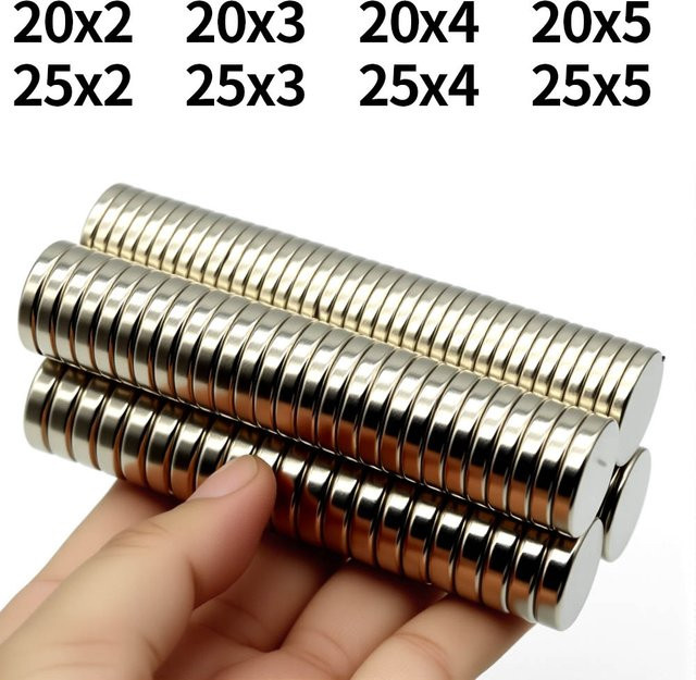imans Kühlschrankmagnete aus Metall in Silber für DIY-Projekte, Whiteboard und Werkstatt - Bild 1