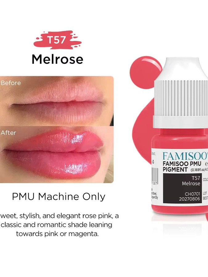FAMISOO Permanent Make-up Pigmente, 4 Farben, 5 ml, Damen - Bild 3