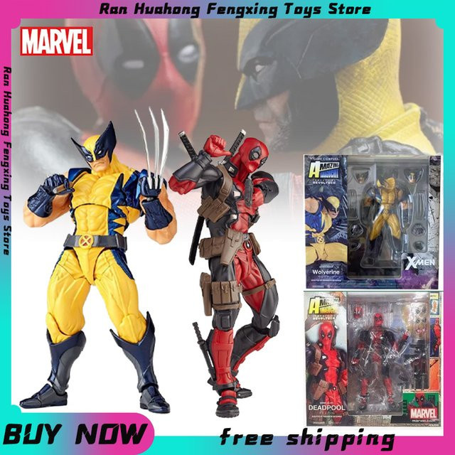 Revoltech Marvel Wolverine Deadpool Comic Version, Action Figur - Bild 1