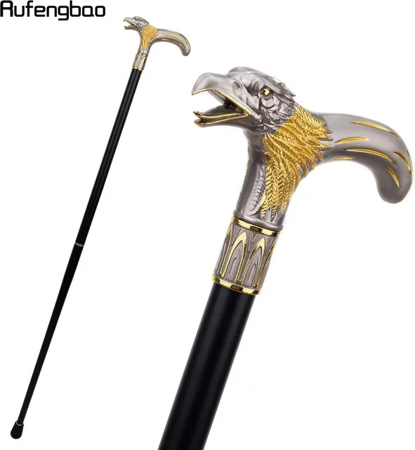 Rufengbao Dekorativer Gehstock mit goldenem Dinosaurier-Adler-Motiv, Höhe: 93 cm - Bild 1