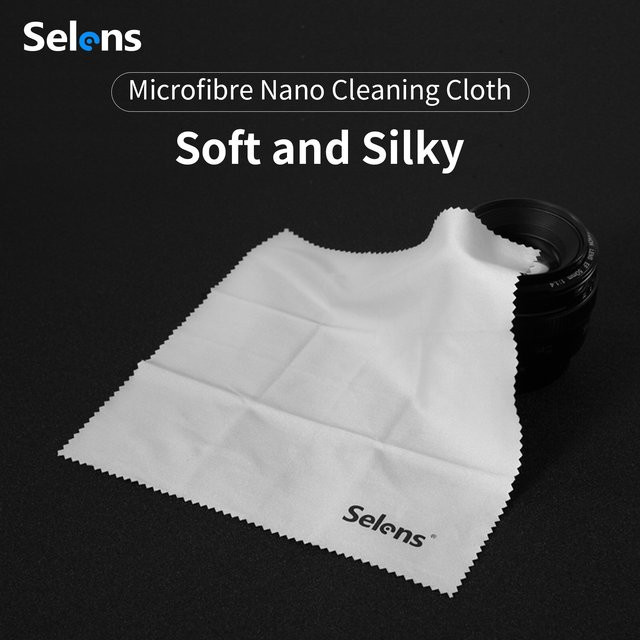 Selens Superfeines Mikrofaser-Linsenreinigungstuch in Weiß für DSLR-Kameras, LCD-Monitore, Brillen und optische Filter, B/B: 20 x 20 cm - Bild 1
