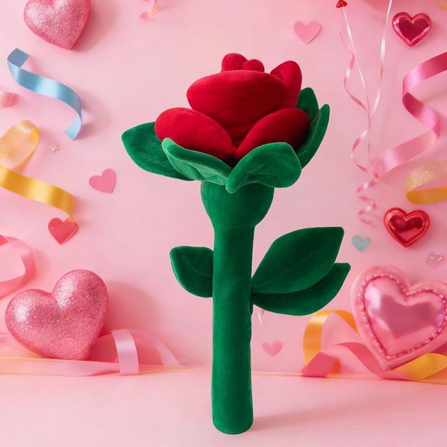 Yiran toy Rosen-Stofftier, Stoffblumenpuppe, 38cm, rot - Bild 1
