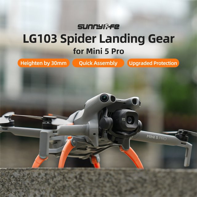 DJI Mini 5 Pro Faltbares und erweiterbares Fahrwerksbein in Grau mit 30 mm Spaltstativ-Trainingsset - Bild 1