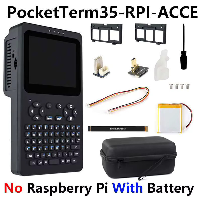 Raspberry Pi Handheld Linux Terminal mit 3,5-Zoll Touchscreen in Schwarz - Bild 4