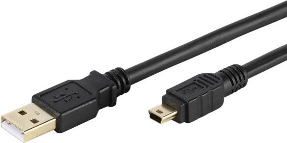 Vivanco USB 2.0 Verbindungskabel USB-A auf Micro-USB, Schwarz, 3 m - Bild 1