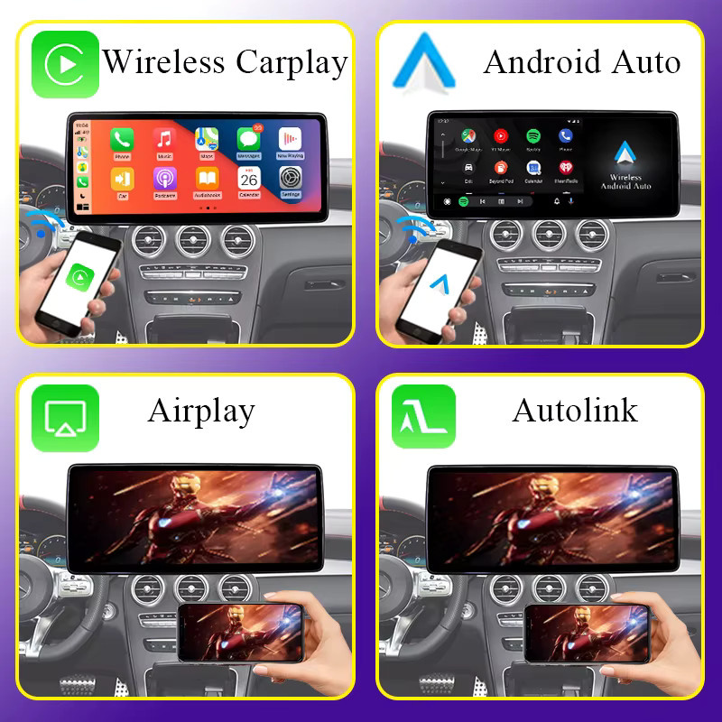 AUTOTOP Linux Carplay Autoradio Stereo mit 12,3 Zoll Display für Mercedes Benz W205 GLC C V Klasse W447 GLA CLA 2015-2019 NTG5.0 Airplay in Schwarz - Bild 2