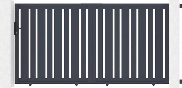 Casanoov Elektrisches Schiebetor Veymont aus Aluminium in Grau mit Ranger C300 Motorisierung, Breite: 300 cm, Höhe: 160 cm - Bild 1