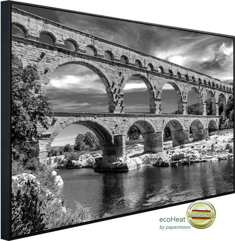 papermoon Infrarotheizung EcoHeat Brücke Schwarz Weiss Matt-Effekt mit App-Steuerung und Überhitzungsschutz - Bild 1