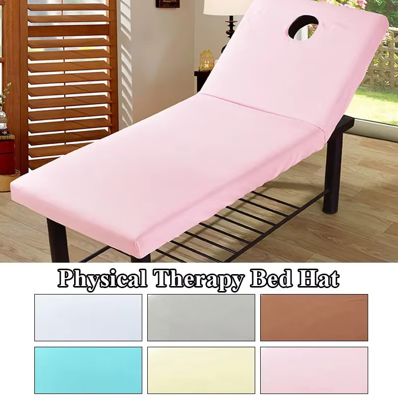 Elastisches Massagebettlaken mit Gesichtsaussparung für Spa und Schönheitssalon, Weiß, ZHENXISHUSHIMOXI - Bild 2