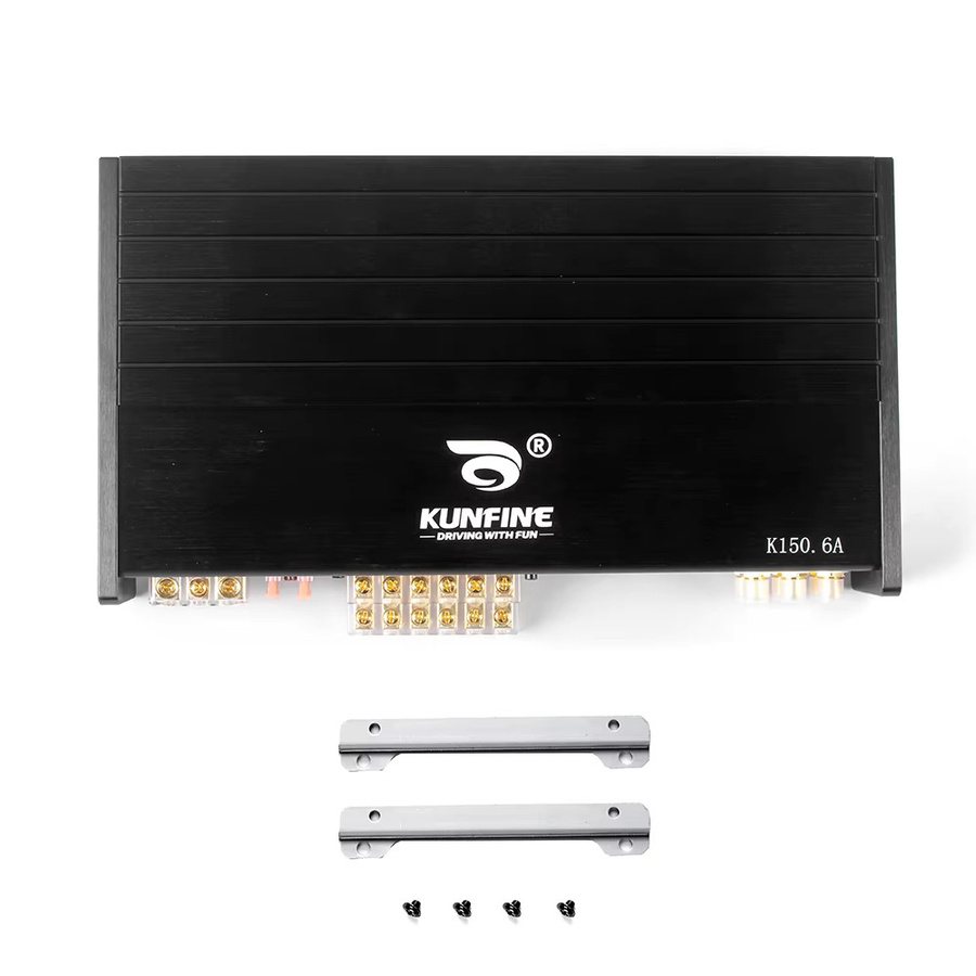 KUNFINE 6-Kanal Klasse AB Audio-Leistungsverstärker mit 150 W in Schwarz - Bild 2