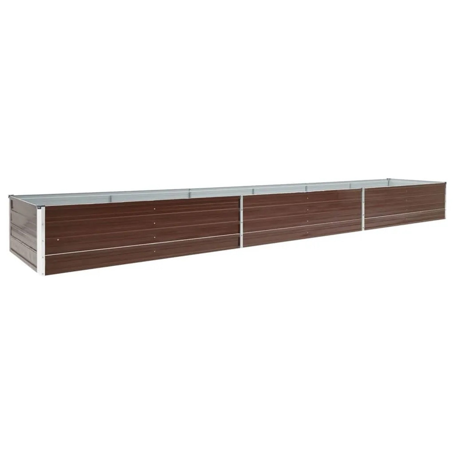 DELUKE Hochbeet OSKAR aus verzinktem Stahl in Braun, B/T/H: 480 x 80 x 45 cm - Bild 2