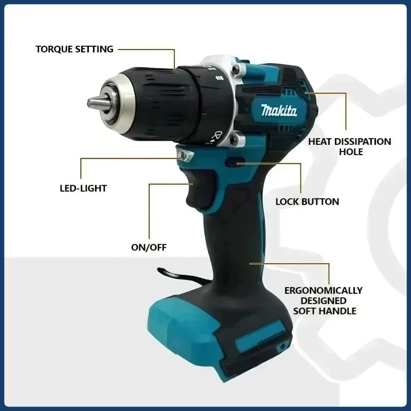 Makita DHP487 Akku-Schlagbohrmaschine mit hochenergieeffizientem bürstenlosem Motor aus der LXT Serie - Bild 4
