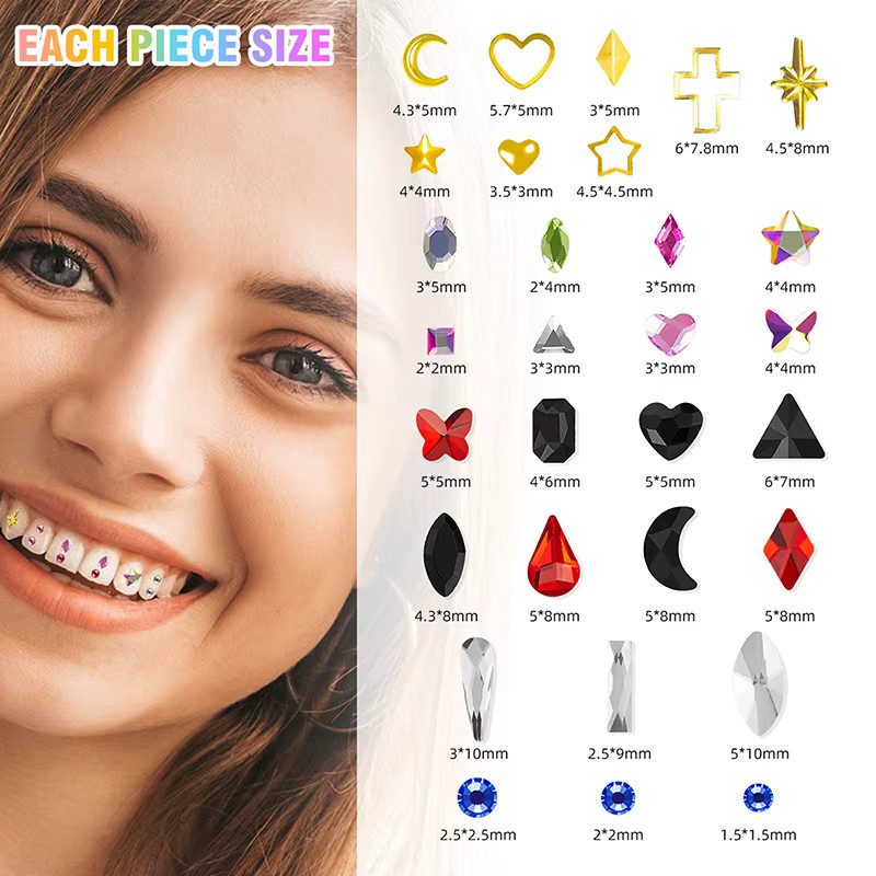Jetting Dental Zahn Edelsteine Kristall Ornament DIY Werkzeuge - Bild 3