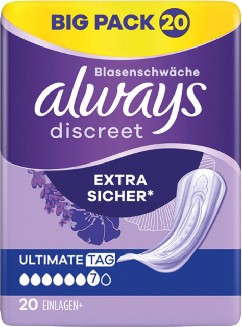Always Discreet Inkontinenz Einlagen Ultimate Tag 7, 20 Stück - Bild 1