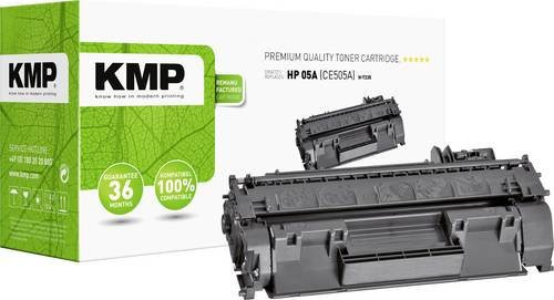 KMP Tonerpatrone kompatibel mit HP 05A CE505A in Schwarz für Laserdrucker mit einer Reichweite von 2300 Seiten - Bild 1