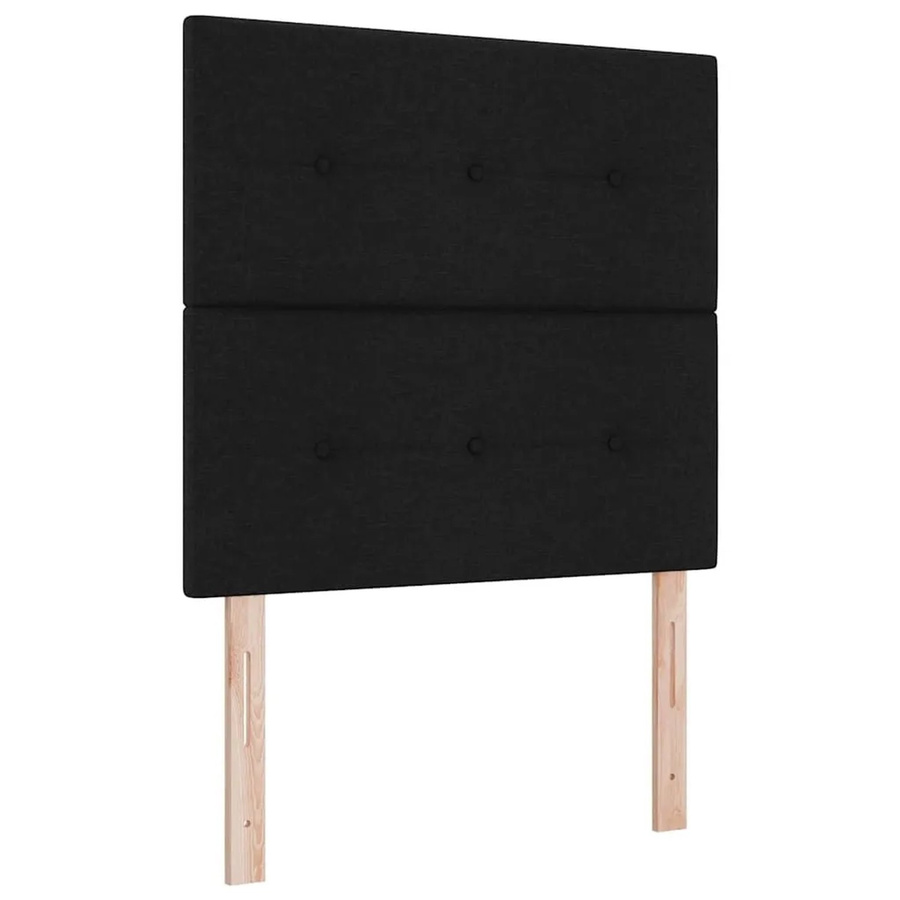 vidaXL LED Boxspringbett mit Matratze Schwarz B/T/H: 80 x 200 x 140 cm - Bild 2