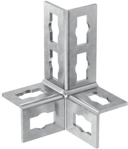 Fischer PFUF 3D Montagewinkel aus verzinktem Stahl in Silber, 10 Stück - Bild 1