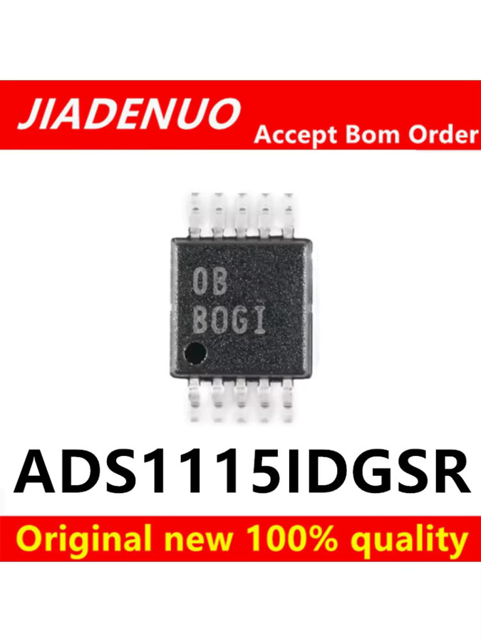 JIADENUO ADS1115IDGSR ADS1115 Chipsatz MSOP-10 in Schwarz (5–10 Stück) - Bild 2
