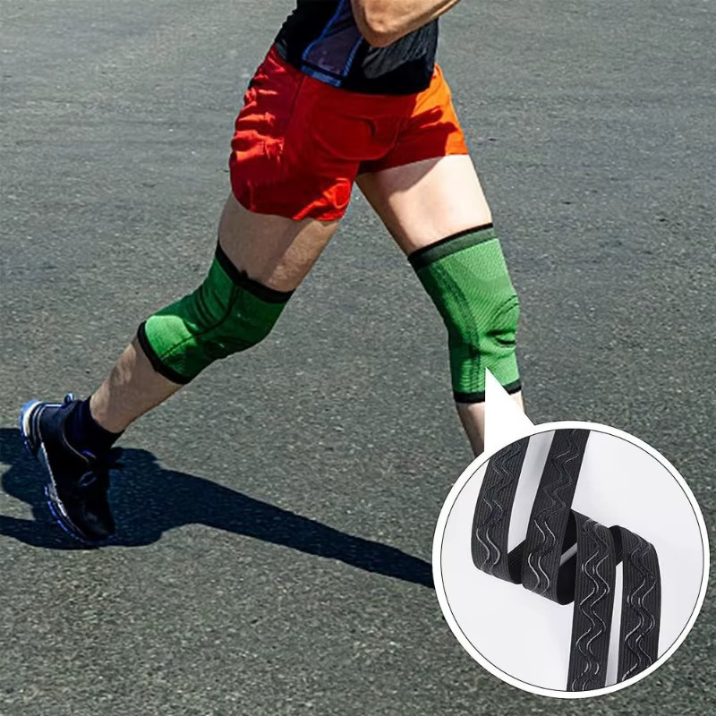Rutschfestes elastisches Silikonband mit Wellenstruktur für DIY-Kleidungsstücke, Breite: 20 mm, Länge: 7,34 m, Farbe: Schwarz - Bild 5