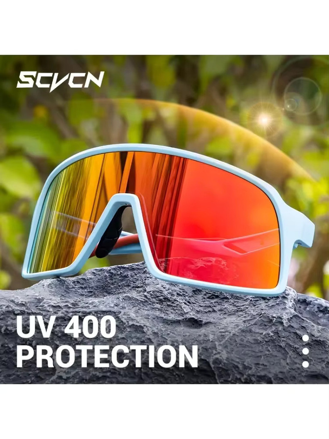 SCVCN Sportsonnenbrille, Unisex, Vollrand, Kunststoff - Bild 3